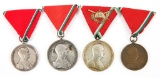 WWII HUNGARIAN BRAVERY MEDAL LOT OF 4