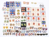 WWII - VIETNAM US ARMY DUI CREST LOT OF 74 PAIRS