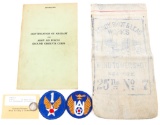 WWII USAF PATCHES BOOK & BAG