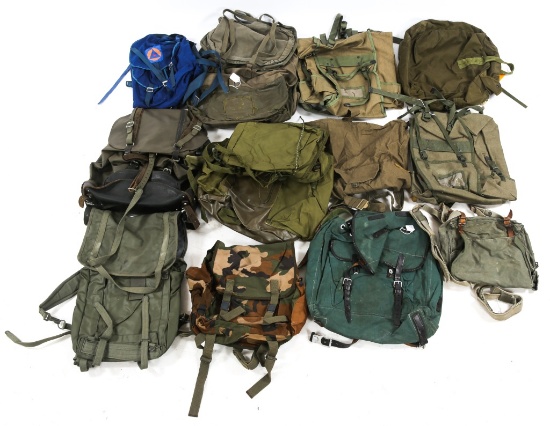 WORLD MILITARY ARMY BACKPACK & COMBAT RUCKSACK LOT