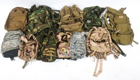 MILITARY SURPLUS ASSORTED BACKPACK LOT