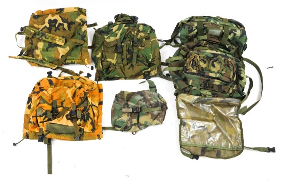 MILITARY ISSUE EARLY MOLLE BACKPACK LOT