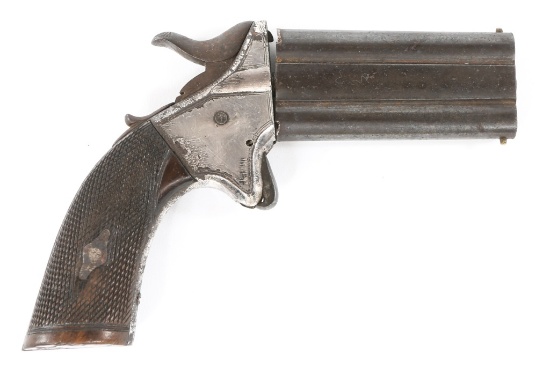 WOODWARD'S PATENT OVER UNDER .28 RF SWIVEL PISTOL