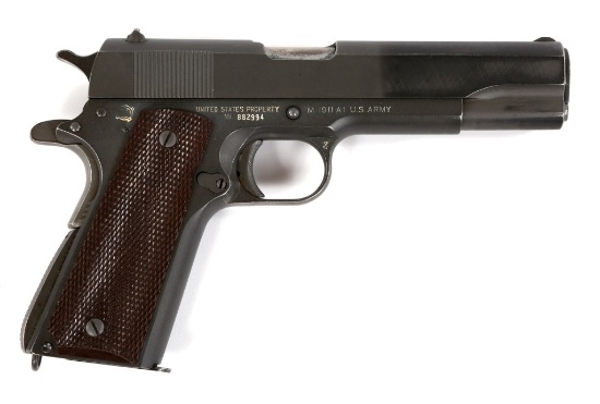 1943 WWII US ITHACA MODEL 1911A1 .45 ACP PISTOL