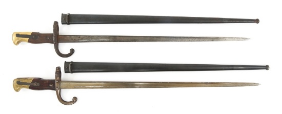 FRENCH MODEL 1874 T-BACK SWORD BAYONETS LOT OF 2