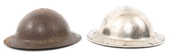 WWI MK1 BRODIE & WWII MK2 TOMMY HELMETS LOT OF 2