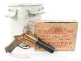 1943 WWII US FLARE PISTOL WITH FLARES & BOX