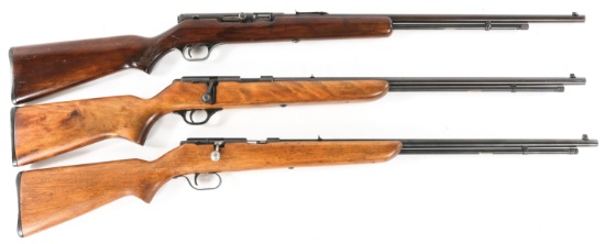 SAVAGE, MARLIN .22 CAL RIFLES FOR PARTS LOT OF 3