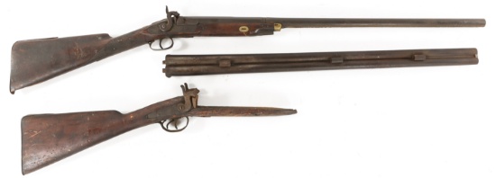 PERCUSSION SHOTGUNS FOR PARTS OR REPAIR LOT OF 2
