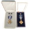 US NAVY CROSS MEDALS COMPLETE AND BOXED LOT OF 2
