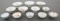 WWII JAPANESE ARMED FORCES SAKE CUP LOT OF 12