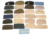 WWII TO COLD WAR US MILITARY GARRISON CAP LOT