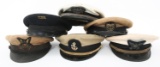 WWII - COLD WAR US NAVAL FORCES DRESS HAT LOT OF 6