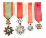 CHINA MINIATURE ORDER MEDAL LOT OF 4