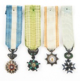 FRENCH PROTECTORATE ORDER MINIATURE MEDAL LOT OF 4