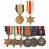WWI & WWII BRITISH VICTORY & CAMPAIGN MEDALS LOT