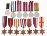 WWII BRITISH & COMMONWEALTH AWARD MEDALS LOT