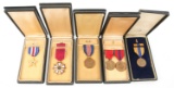 WWII - COLD WAR US MILITARY BOXED MEDALS LOT OF 6
