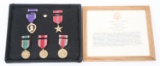 WWII US ARMY NAMED POST WAR RE-ISSUED MEDALS LOT