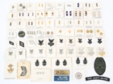 WWII - COLD WAR USN RANK INSIGNIA PINS LOT OF 70