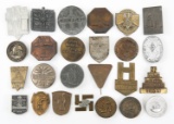 WWII GERMAN POLITICAL TINNIES INSIGNIA LOT OF 25