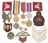 BRITISH & CANADIAN ARMY MEDALS & BADGES LOT