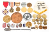 MILITARY MEDALS - INSIGNIA - BUTTONS - PINS LOT