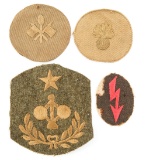 WWI US ARMY UNIFORM INSIGNIA PATCHES LOT OF 4