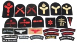 WWII BRITISH COMMANDO & ARMED FORCES PATCHES LOT