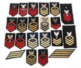 WWII - COLD WAR USN NCO's BULLION INSIGNIA PATCHES