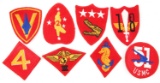 WWII US MARINE CORPS SHOULDER PATCH LOT OF 8