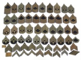 WWII TO COLD WAR US RANK INSIGNIA PATCH LOT OF 60