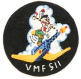 WWII USMC AVIATION VMF-511 FIGHTER SQDN PATCH