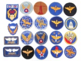 WWII USAAF UNIFORM PATCHES LOT OF 20