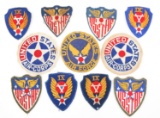 PRE WWII USAC & WWII USAAF PATCHES LOT OF 11