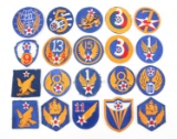 WWII USAAF UNIFORM SHOULDER PATCHES LOT OF 20