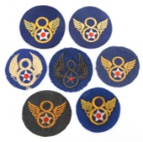 WWII 8th AIR FORCE THEATER MADE PATCHES LOT OF 7