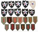 WWII US ARMY 1ST & 2ND INF DIV PATCHES LOT OF 13