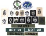 COLD WAR US NAVY DIVER UDT TEAM 11 & 21 PATCH LOT