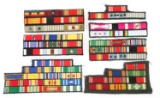 WWII - VIETNAM US ARMY EMBROIDERED RIBBON BAR LOT
