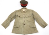 WWII IMPERIAL JAPANESE ARMY TYPE 98 TUNIC & VISOR