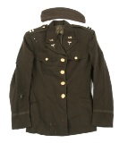 WWII US ARMY NURSE CORPS OFFICER TUNIC & CAP