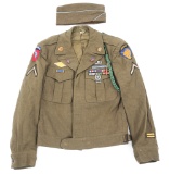 WWII US ARMY 82nd AIRBORNE IKE JACKET & CAP
