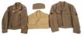 WWII US ARMY ENLISTED MAN / NCO UNIFORMS LOT