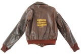 WWII USAAF MISSION BOMB PAINTED A2 FLIGHT JACKET