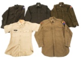 WWII US ARMY OFFICER DRESS SHIRT LOT OF 5