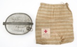 WWI US ARMY FIELD MESS TIN & US RED CROSS BAG