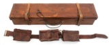 LEATHER GUN CLEANING KIT & BELT WITH POUCHES LOT
