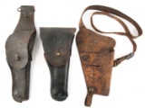 WWI & WWII US ARMY PISTOL HOLSTERS LOT OF 3