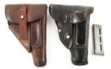 WWII GERMAN WALTHER PPK & SAUER 38H HOLSTERS & MAG